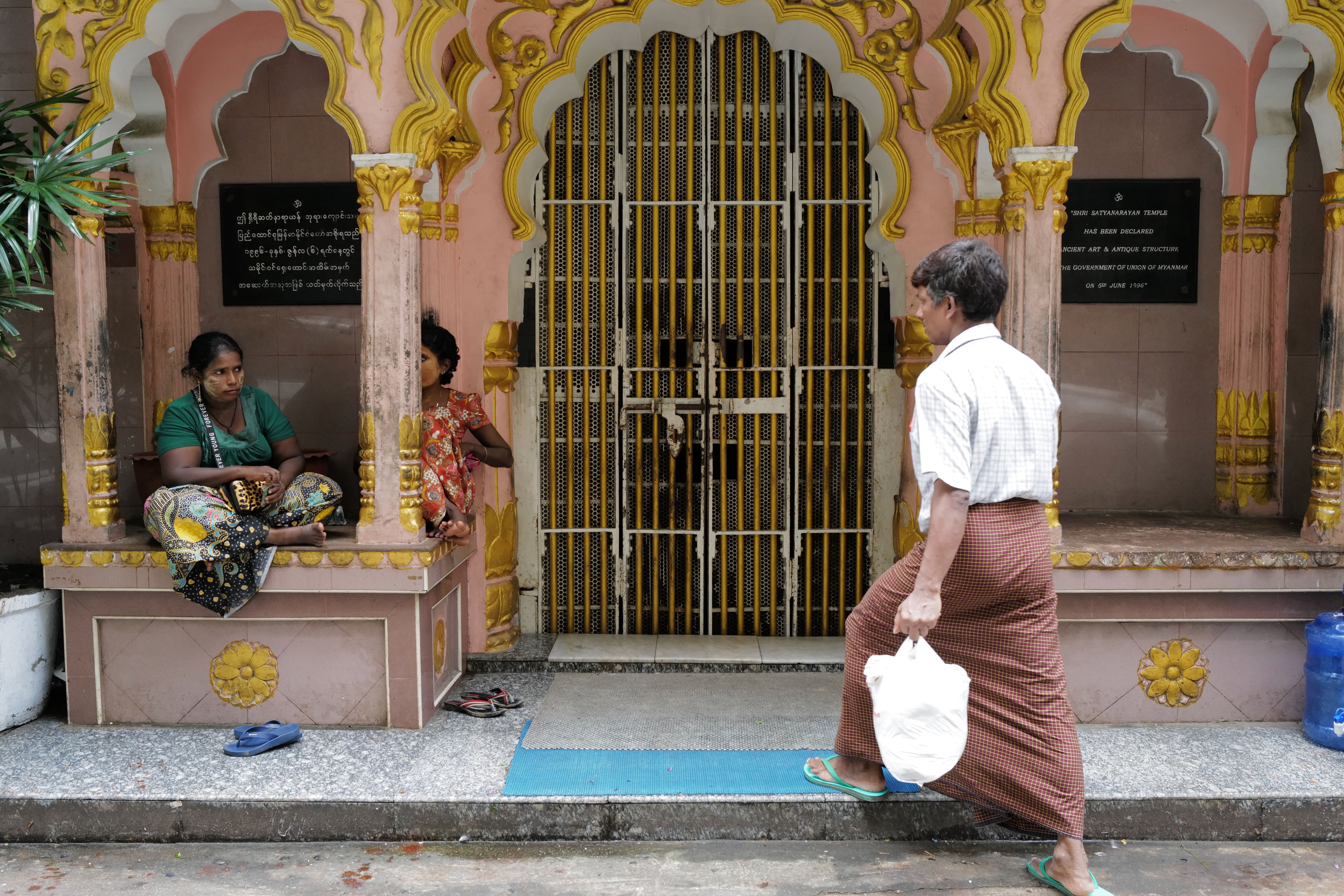 Resting Outside the Temple